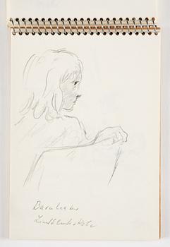 Lotte Laserstein, 4 skissböcker med blyertsteckningar.