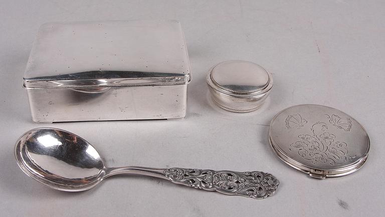 PARTI SILVER, 20 delar, bla Sverige och Norge. 1900-tal.
