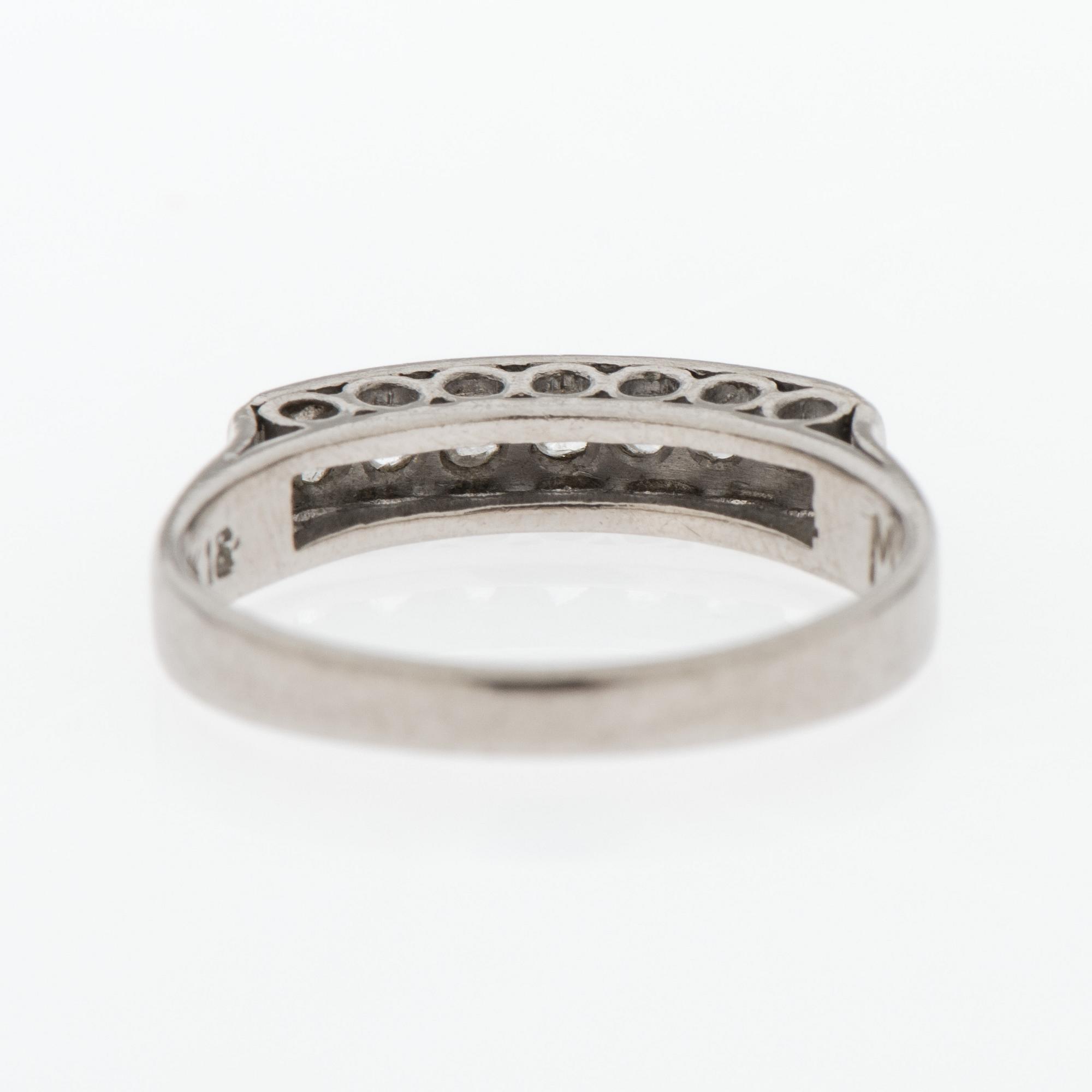 RING, rosenslipade diamanter, 18K vitguld.