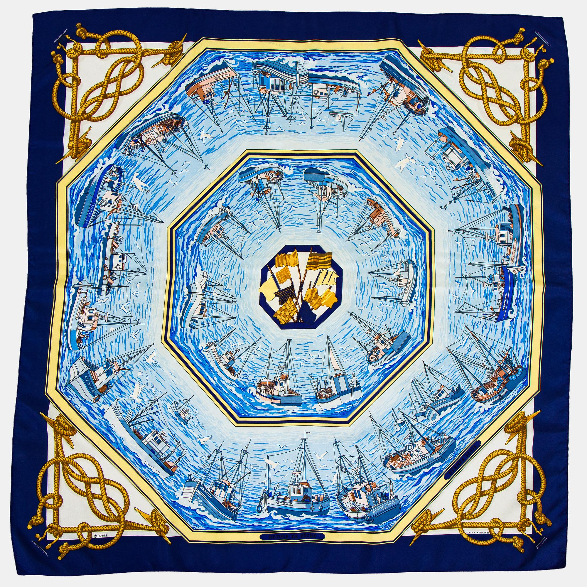 Hermès, huivi, "Retour de Pêche".