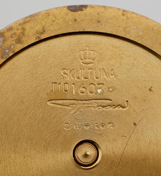 LJUSSTAKAR, 3 st, mässing, "Tulpan",  Pierre Forsell, Skultuna, 1900-talets andra hälft.