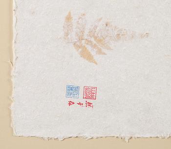 OKÄND KONSTNÄR, 3 st, blandteknik, sannolikt Kina, 1900-tal.