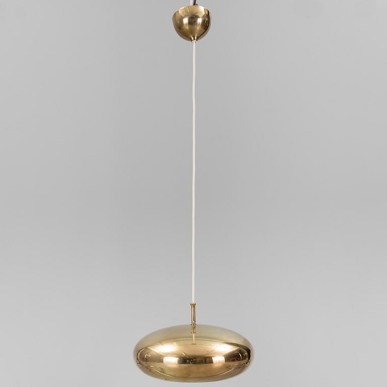 A 20th century brass ceilinglamp.