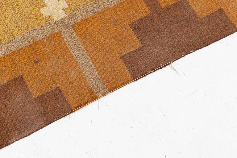 Ingegerd Silow, a flat weave rug, signed IS, c. 232 x 168 cm.