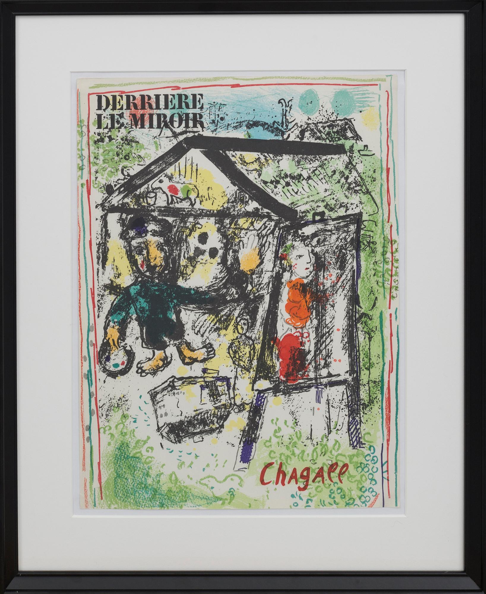 MARC CHAGALL, färglitografi, omslag till Derrière le Miroir nr 182, 1969.