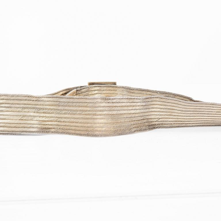 An Ottoman Empire silver belt, Turkey, circa 1880. Total weight approx. 418 g.