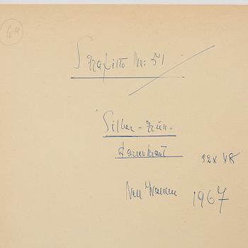 NELL WALDEN, mixed media on paper, signed and dated -67.