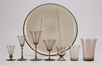 GLASSERVIS, 89 delar, "Stork" Simon Gate och Edward Hald, Sandvik 1918-1919.