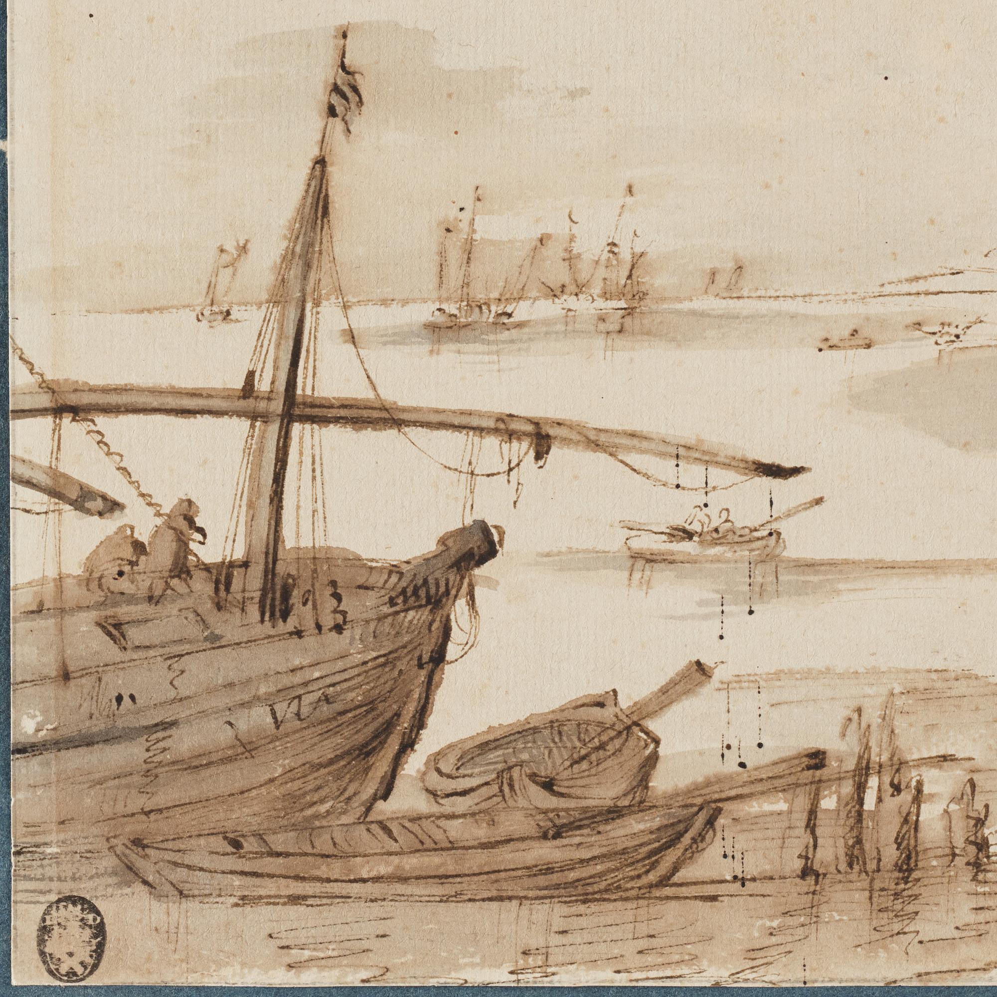 PAUL BRIL, circle of. Unsigned. inkwash 18.5 x 30.5 cm.