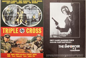 Film posters 4 pcs "Mutiny on the Bounty", "The Enforcer", "Now We Fight Again" and "Triple Cross".