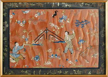 SIDENBRODERI, Kina 1800-/1900-tal.