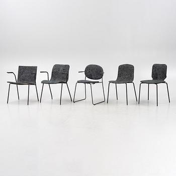 Claesson Koivisto Rune, ten different chairs upholstered with the fabric "Metropolis", 21st century.