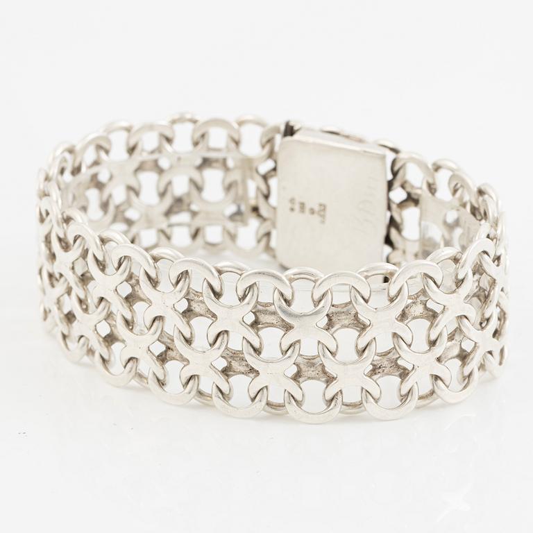 Armband, silver, x-länk.
