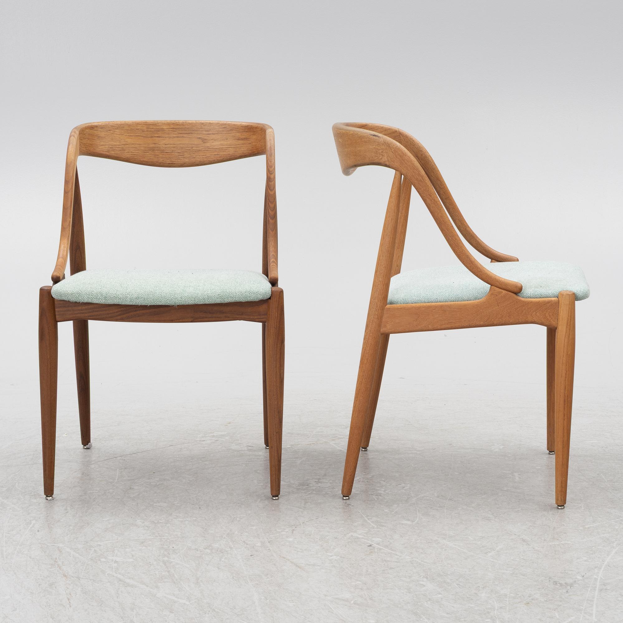 Johannes Andersen, five chairs, Uldum Möbelfabrik, Denmark, 1960s.