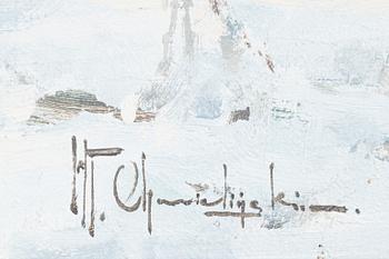 Wladyslaw Chmielinski, slädfärd i vinterlandskap.