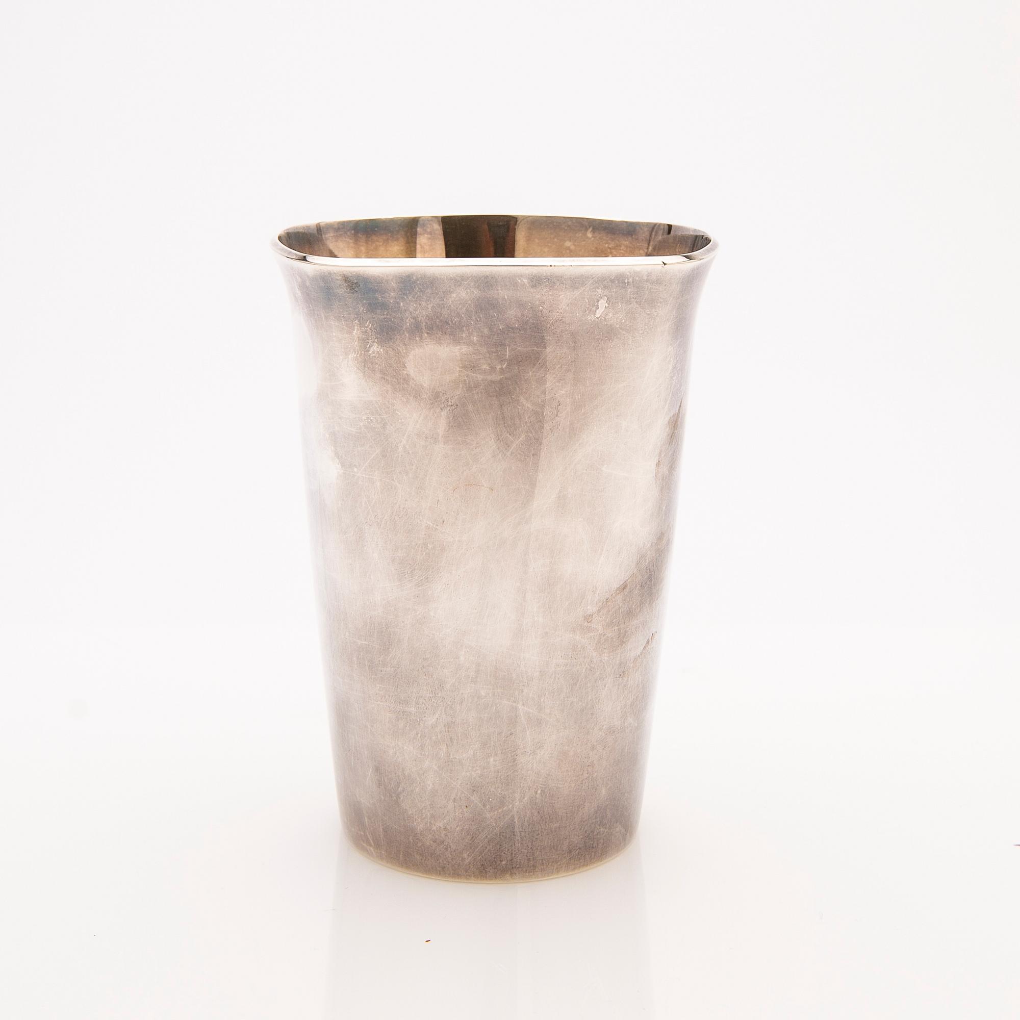 Vase, silver, GAB, Stockholm, 1964.