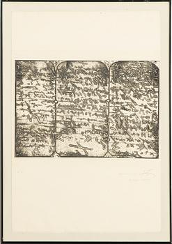 Antoni Tàpies, "Edmond Jabès, Ca suit son cours".