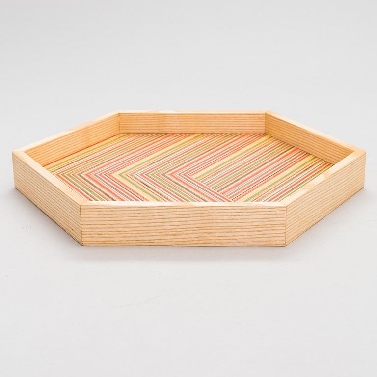 ALEKSI PUUSTINEN, 'Hexagon Tray', signed.