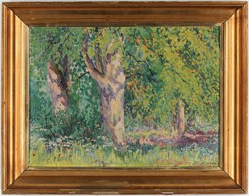 WILFRED GABRIEL DE GLEHN, tillskriven, olja på pannå, sign. Dat a tergo 1926.