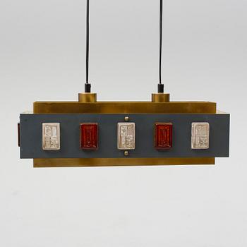 A Swedish ceiling lamp, Einar Bäckström, Malmö, 1960s-70s.