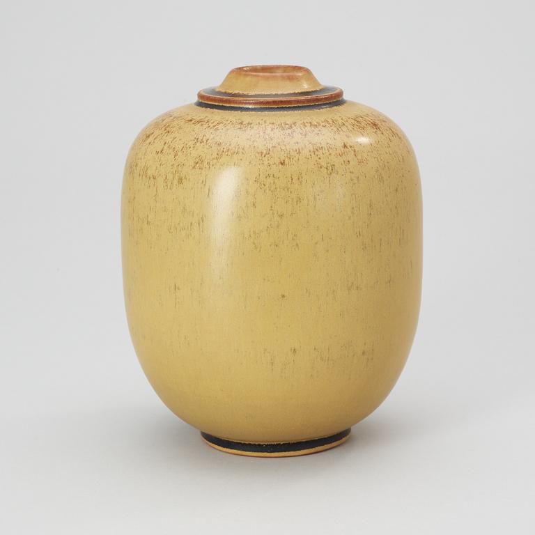 A Erik and Ingrid Triller stoneware vase, Tobo.