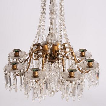 Chandelier, Sweden, late 19th century, Oscarian period.