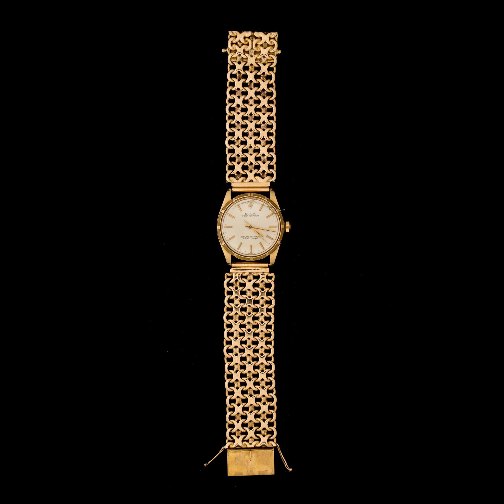 ARMBANDSUR, herr, Rolex Oyster Perpetual, 18 k guld. Vikt inkl urverk ca 120 g.