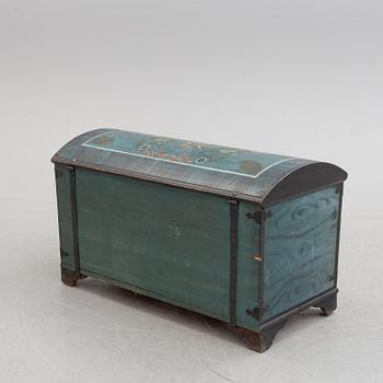 A folk art casket from Skåne, Sweden, 19th century.