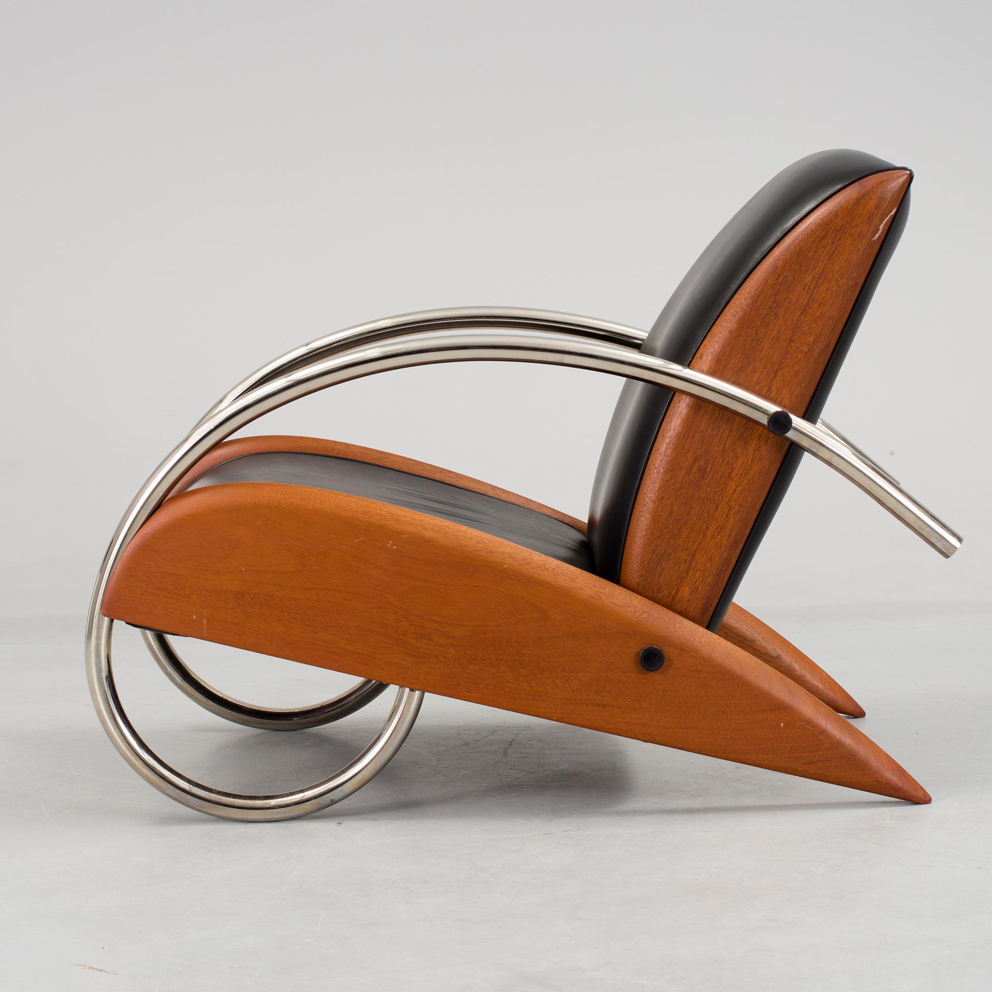 A Klaus Wettergren  "Streamline" armchair, Denmark, 1980s.