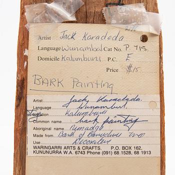 Jack Karadada, "Bark painting".