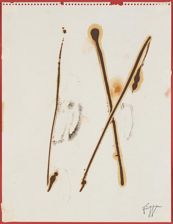 Eddie Figge, oil on paper, signed with stamp.