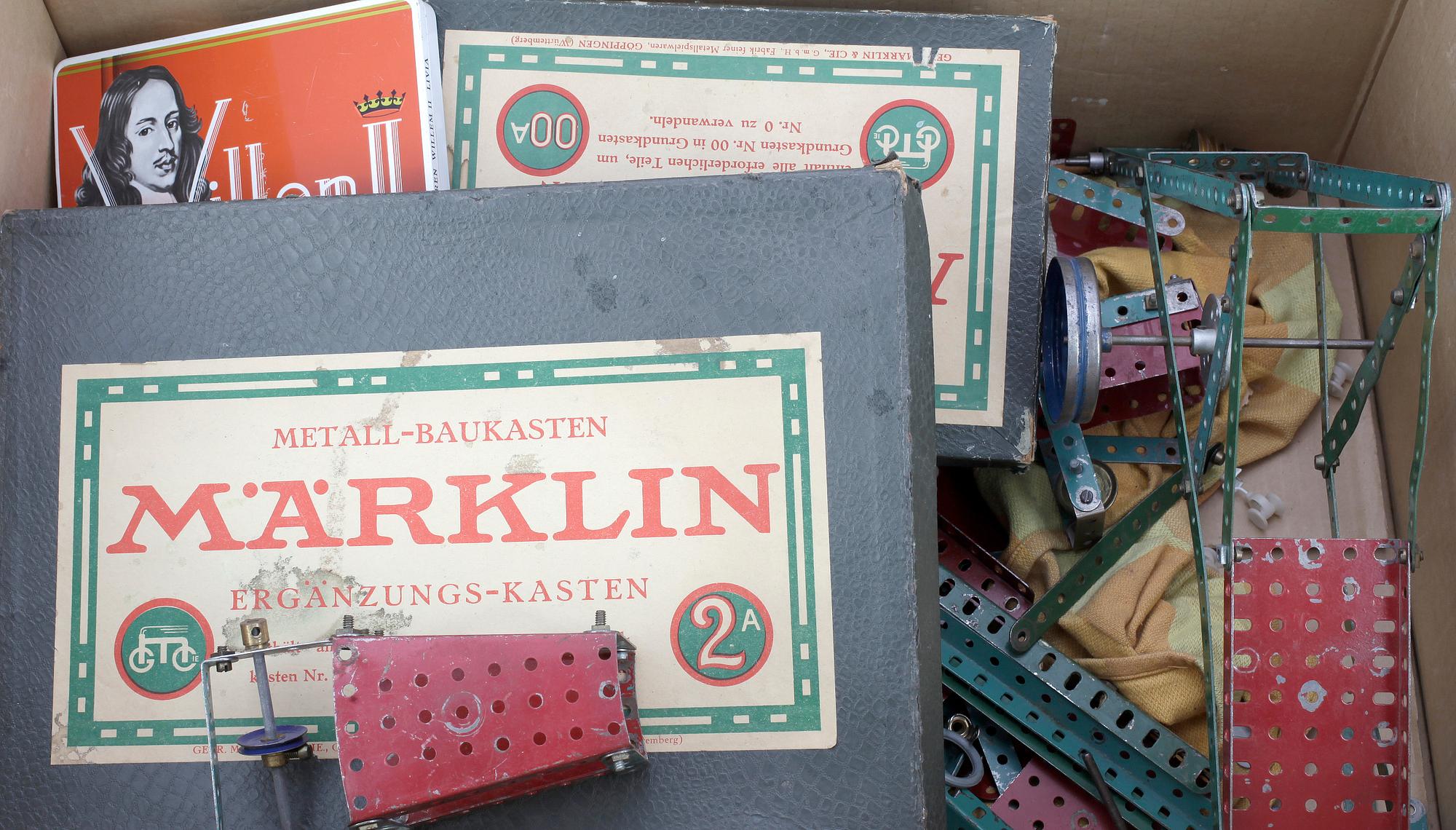 PARTI TÅGSET, Meccano, Märklin mfl. Tyskland, 1900-talets mitt.