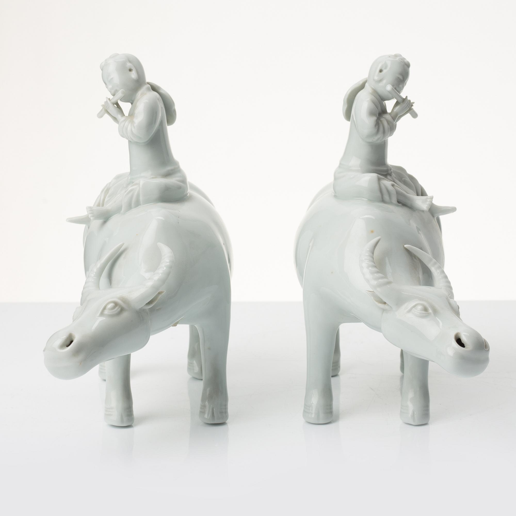 Figuriner, blanc de chine. Kina, 1900-tal.