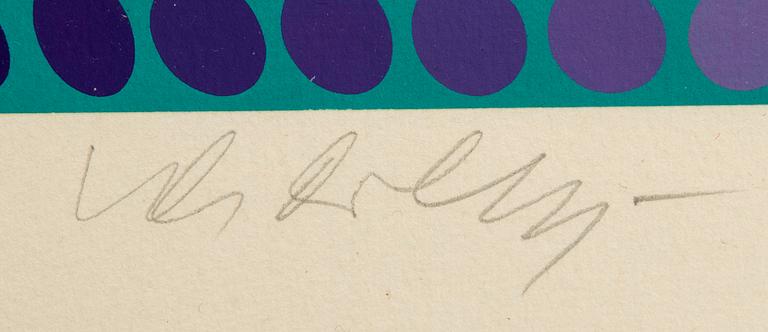 Victor Vasarely, serigrafi signerad och numrerad FV 15/20.