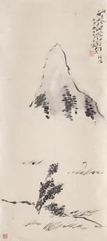 1653. Ya Ming, A Chinese hanging scroll, signed.