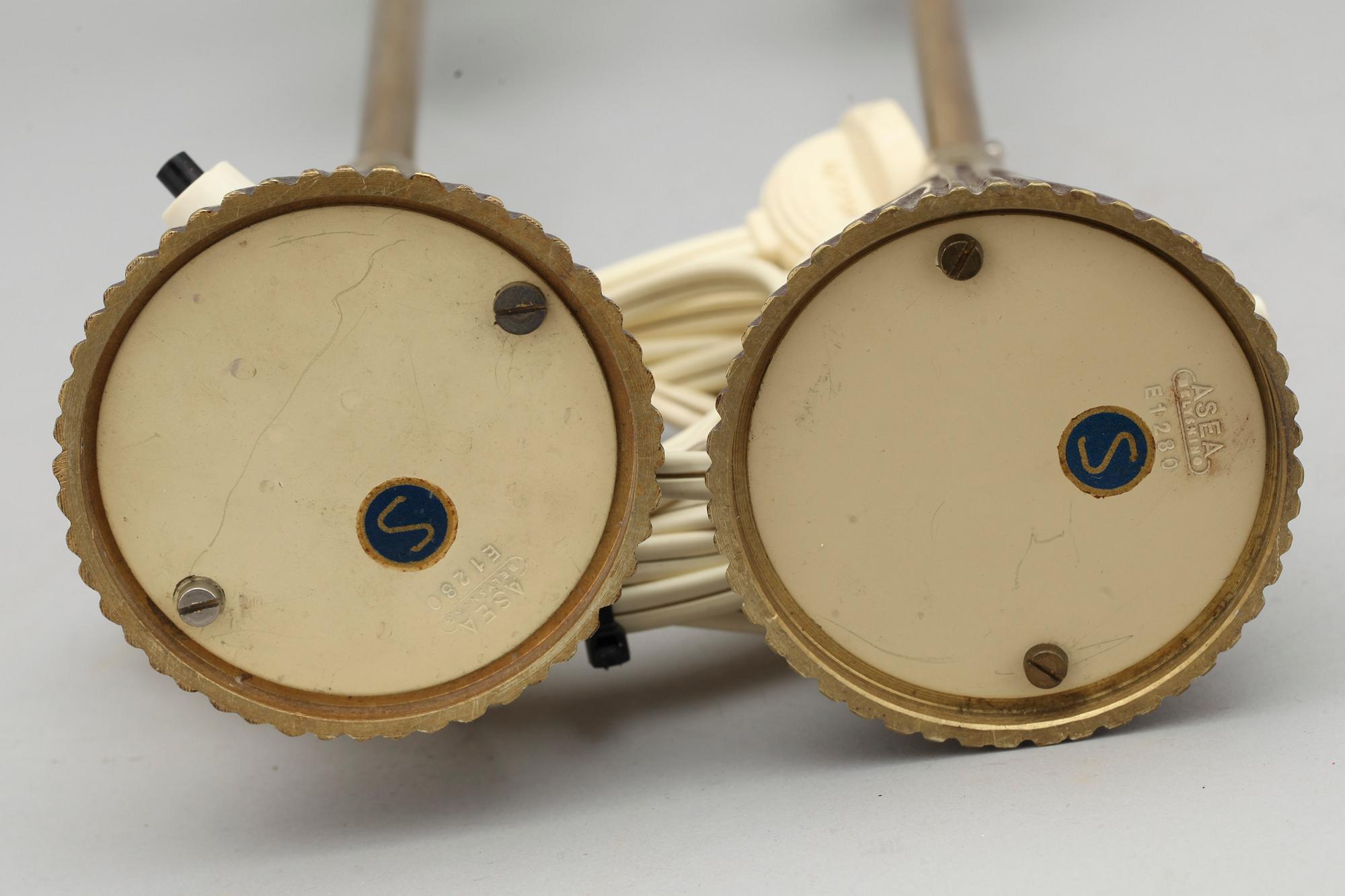 BORDSLAMPOR, ett par, Asea, 1960-tal.