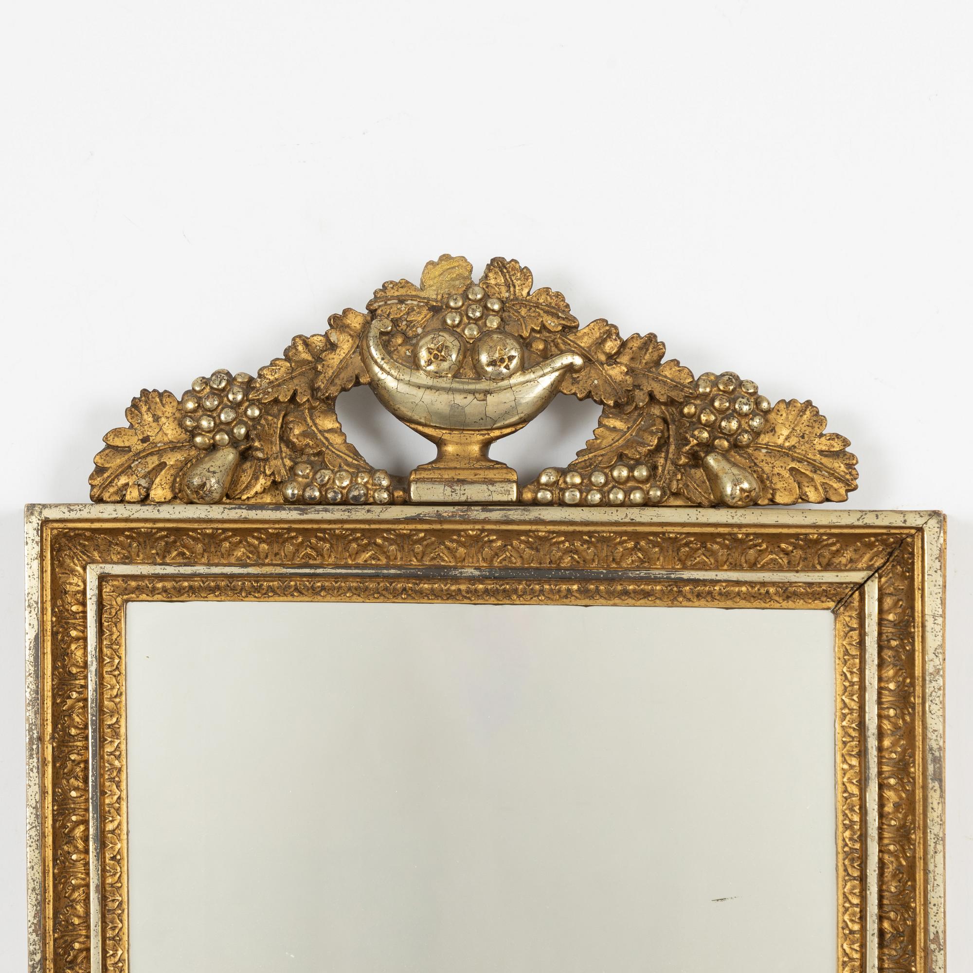 Mirror sconces, a pair, by Johan Martin Berg (mirror manufacturer in Gothenburg 1803-37), Empire.