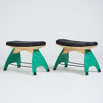 Anders Jakobsen (Radicalsloyd), a pair of stools, his own studio 2021.