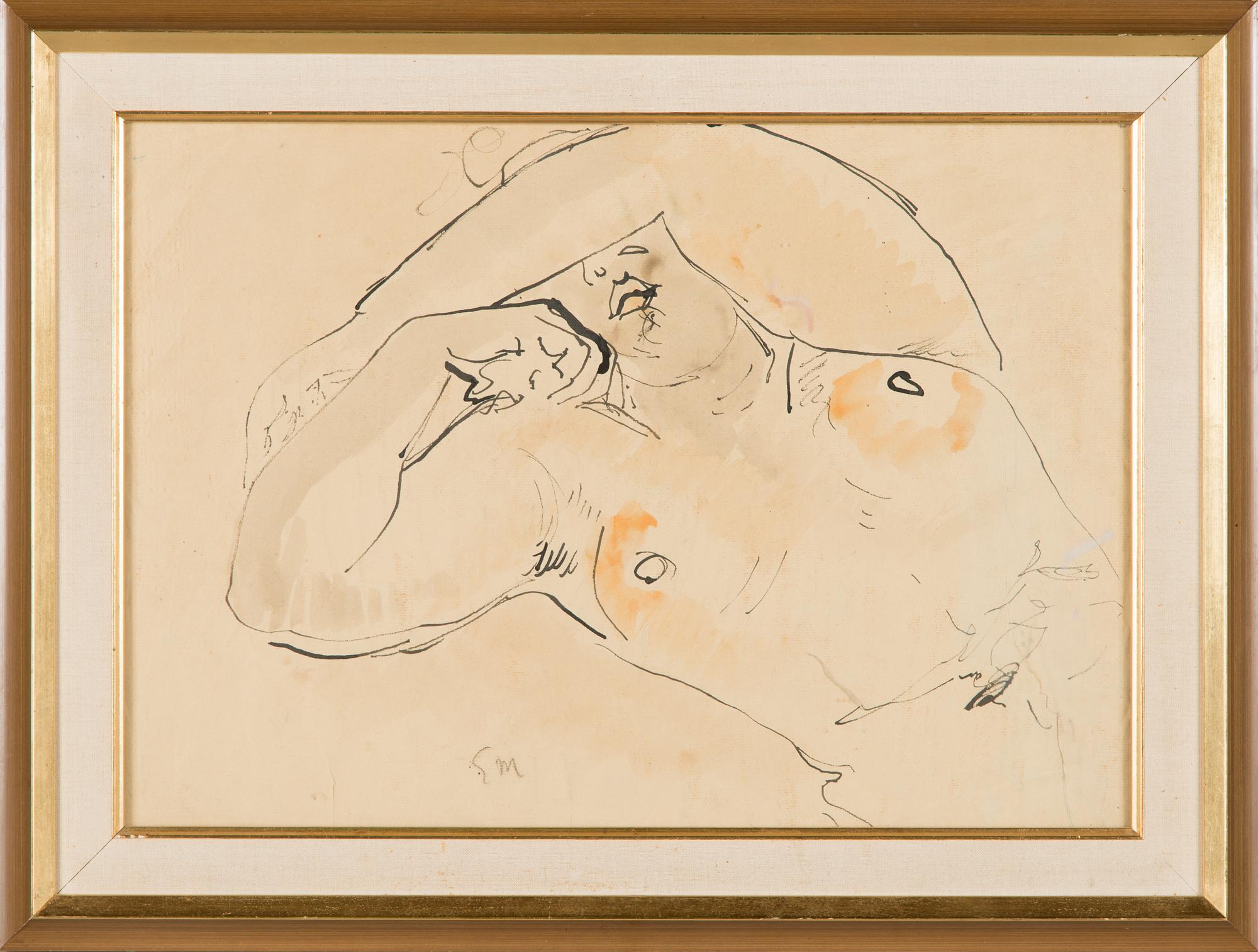 Eemu Myntti, watercolour, signed.