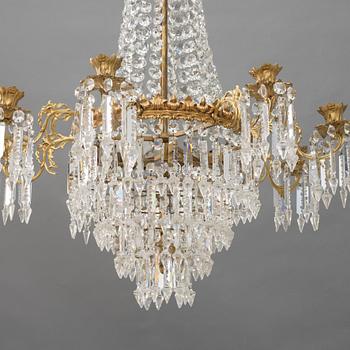 A Swedish Late 19th Century "Oscarian" Chandelier.