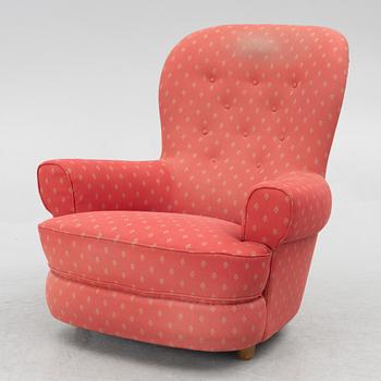 Carl Malmsten, a "Jättepaddan" armchair, Sweden,mid20th century.