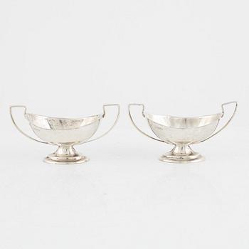 Table accessories, 6 pieces, silver, London, 18th-19th Century.