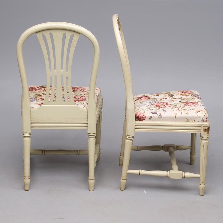 STOLAR, 4 st, gustaviansk stil, 1900-talets mitt/andra hälft.