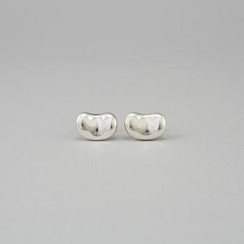 A pair of sterling cufflinks by Elsa Peretti for Tiffany & co.