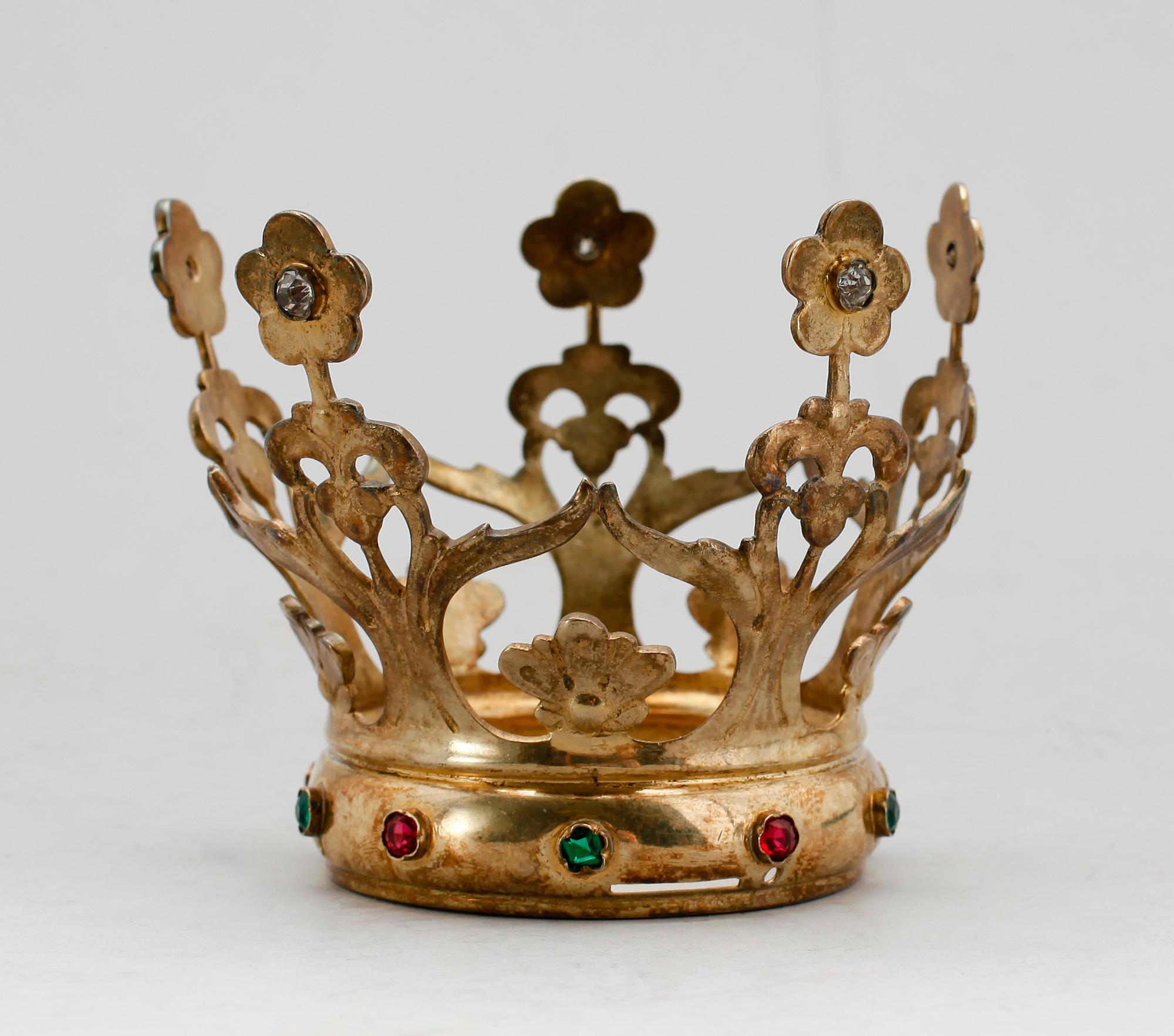 BRUDKRONA, förgyllt silver, AÖG Stockholm 1936. Vikt 112 g.