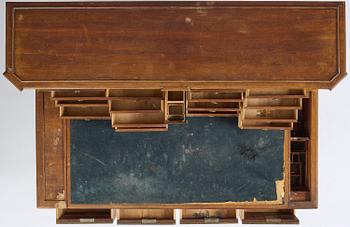 A late Gustavian mahogany and gilt brass-mounted desk, Stockholm, late 18th century.