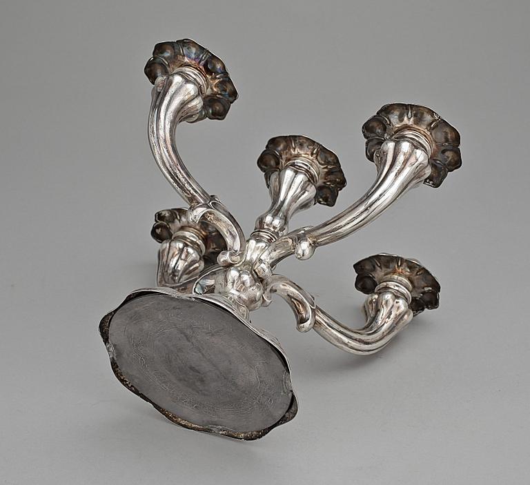 KANDELABER, silver, C.G. Hallberg, Stockholm 1936.