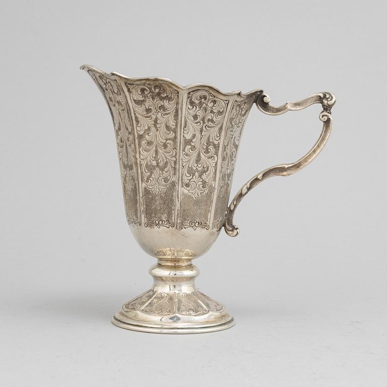 A silver jug, Swedish import marks.