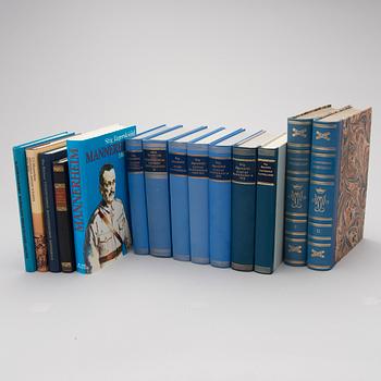 Fourteen books about Mannerheim, various authors, published during 1950s-1970s.