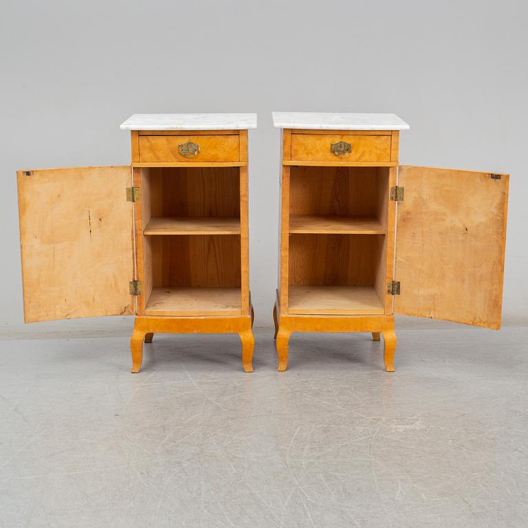 SÄNGBORD, ett par, 1900-talets första hälft.